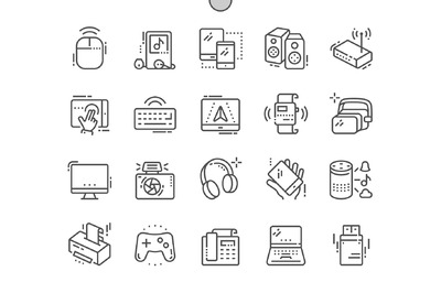 数码设备图标素材 Devices Line Icons