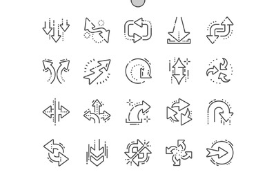 箭头图标素材 Arrows Line Icons