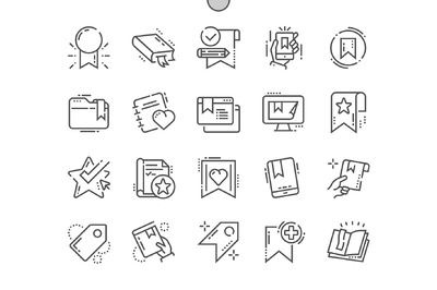 书签图标素材 Bookmarks & Tags Line Icons