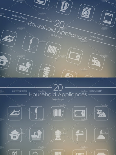家电图标素材 20 household appliances icons