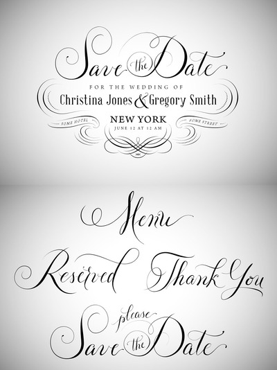 婚礼字体图形 Wedding Signage Kit