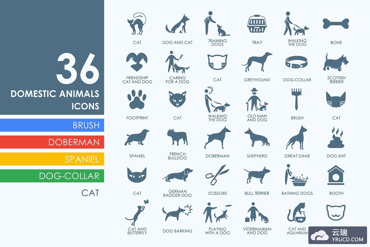 宠物图标素材 36 pets icons