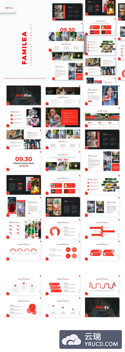 时尚高端简约清新的大数据powerpoint幻灯片演示模板（pptx）