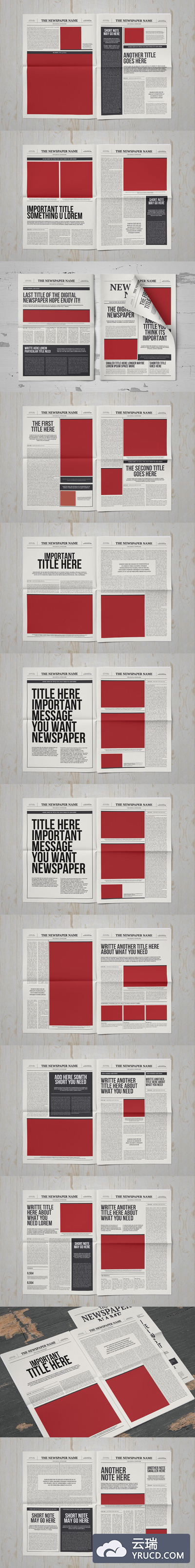 少见稀有的房地产报纸广告设计模板