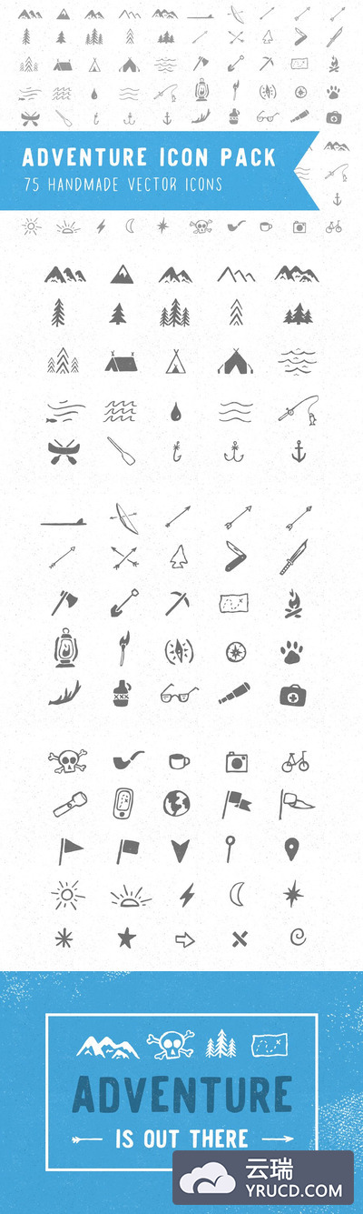 户外探险图标素材 Adventure Icon Pack