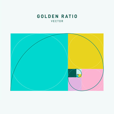简单有趣的黄金分割线模板矢量素材下载[EPS]