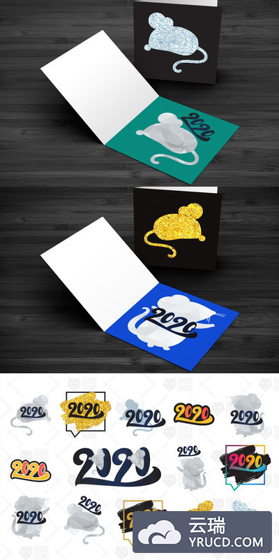 2020 鼠年新年春节元素下载[EPS]