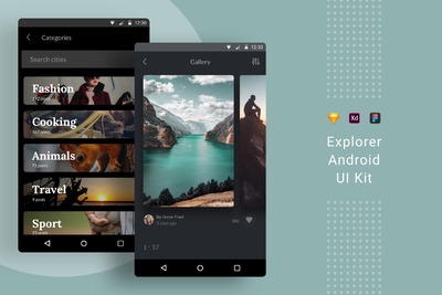 安卓Android旅行探险拓展APP UI KIT下载[Sketch,XD,fig]