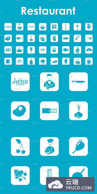 餐厅图标素材 restaurant simple icons