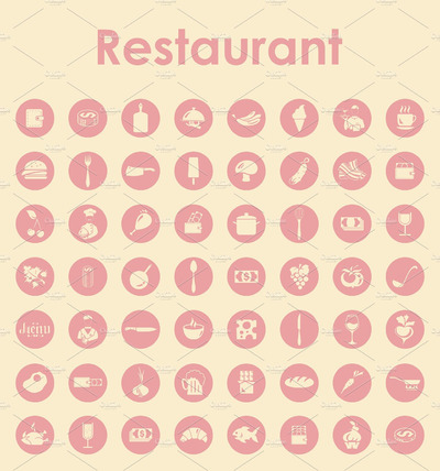 餐厅图标素材 56 RESTAURANT simple icons