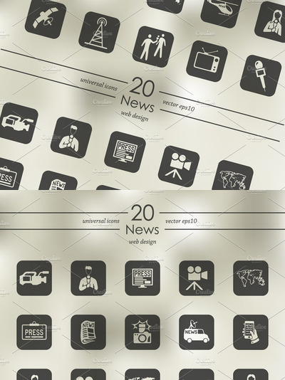 新闻图标素材 20 news icons