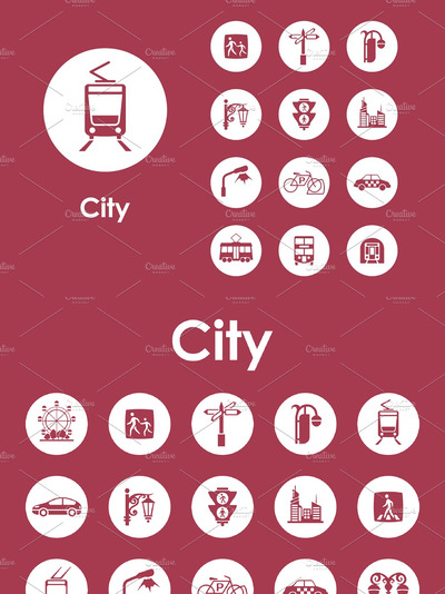 城市图标素材 city icons
