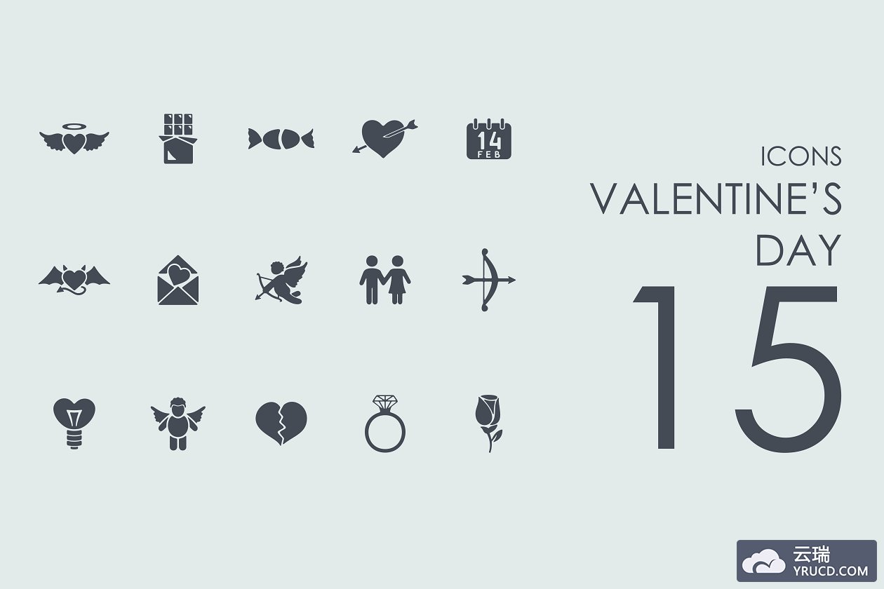 情人节图标素材 15 Valentine's Day icons