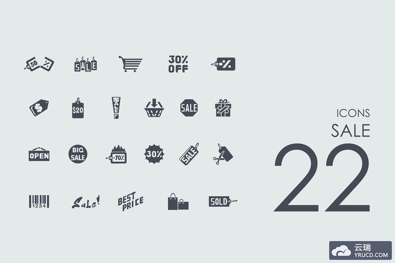 销售图标素材 22 Sale icons