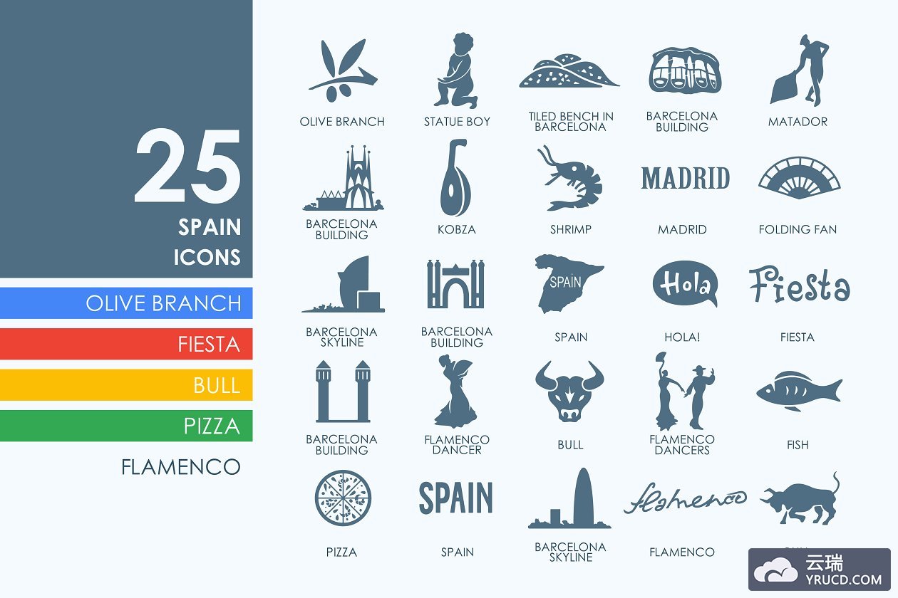 西班牙图标素材 25 Spain icons