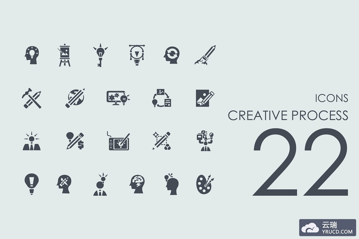 创意图标素材 22 Creative Process icons
