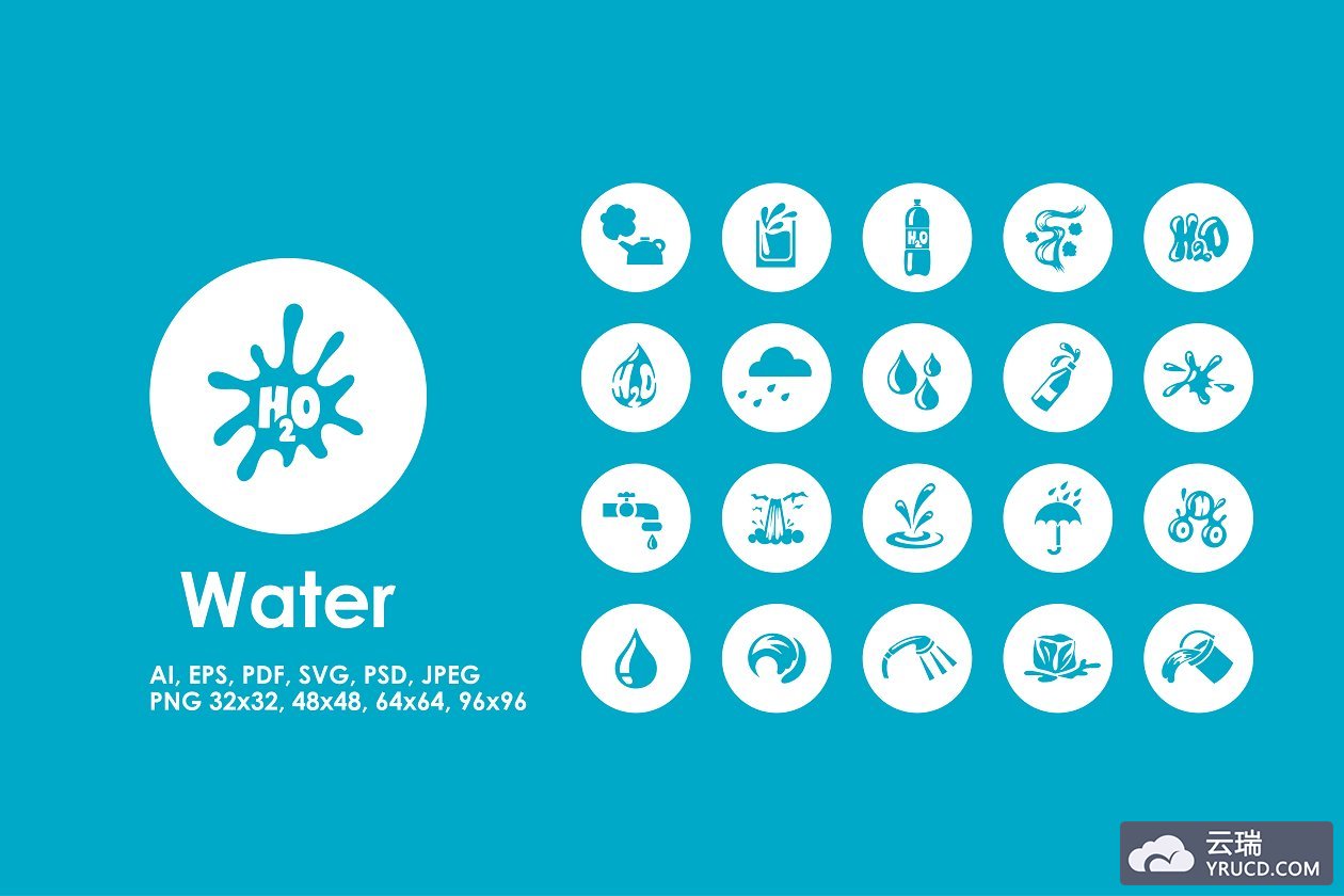 水资源图标素材 Water simple icons