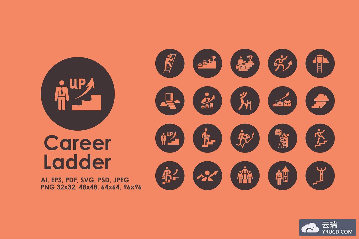职业图标素材 Career Ladder icons