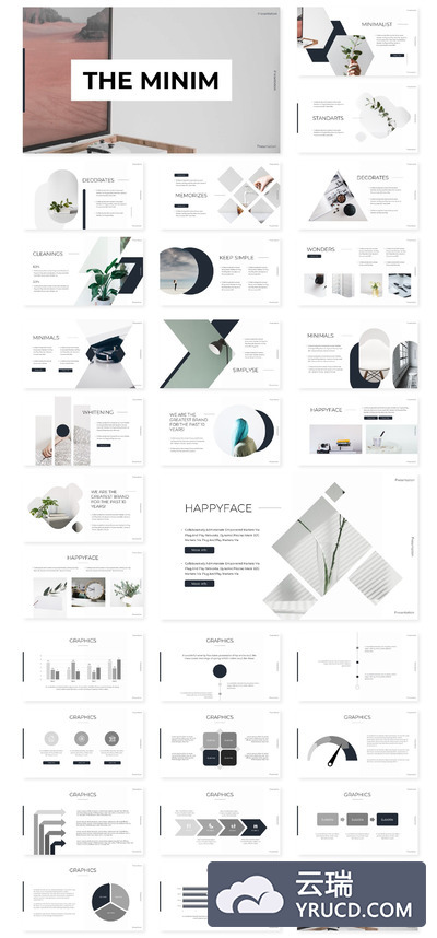 新鲜的极简主义PPT模板下载[PPTX]