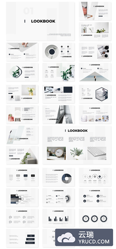 极简主义产品展示PPT模板下载[PPTX]