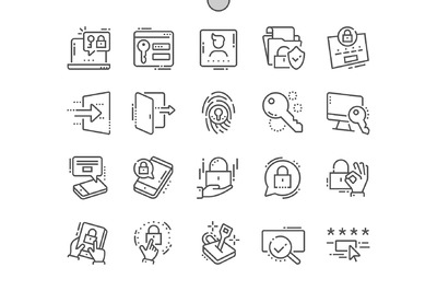 登录图标素材 Login Line Icons