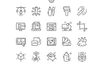 设计工具图标素材 Design Line Icons