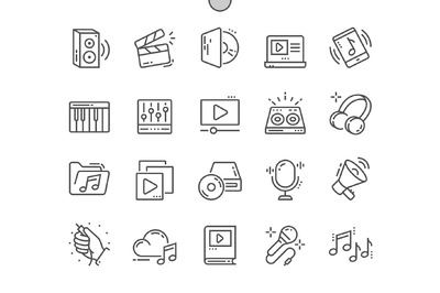 音频图标素材 Audio Line Icons