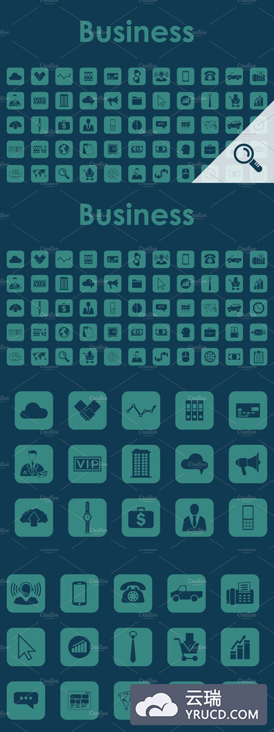 简单的商务图标素材 121 BUSINESS simple icons