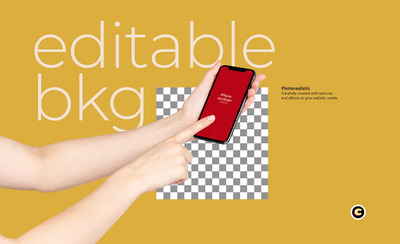 手持手机样机iPhone样机下载[PSD]