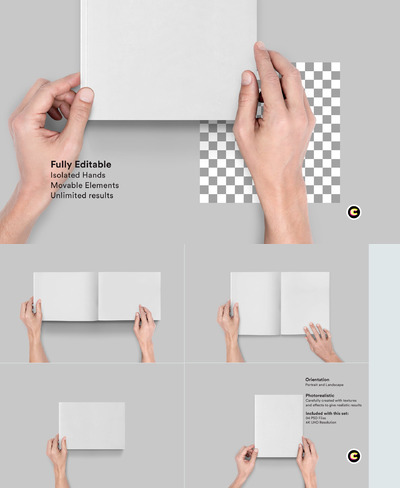 手持高度杂志设计样机素材下载[PSD]