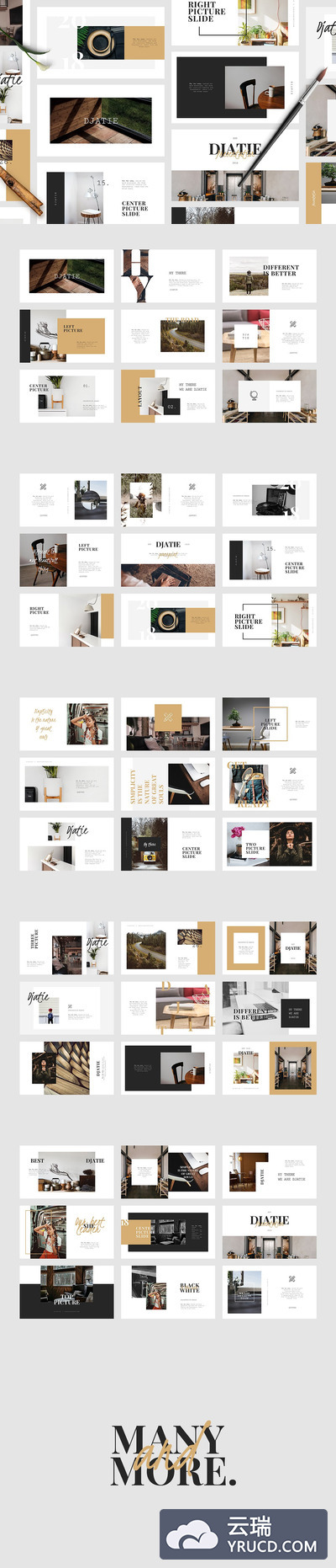 高端时尚ppt模板 DJATIE Keynote Template