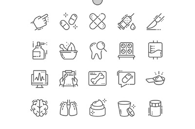 医疗图标素材 Medical  Line Icons