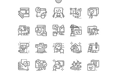 测试网站图标素材 Testing website Line Icons