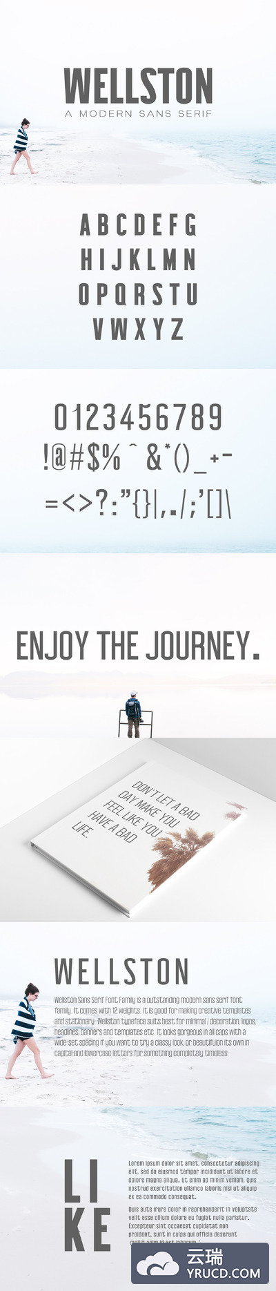 现代时尚设计字体 Wellston Modern Sans Serif Font