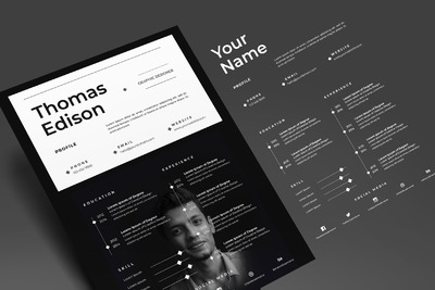 酷炫简历模板下载[indd]