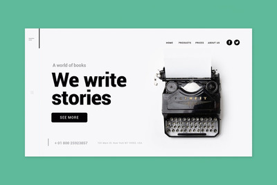 杂志书籍创意设计网页着陆页[Ai]