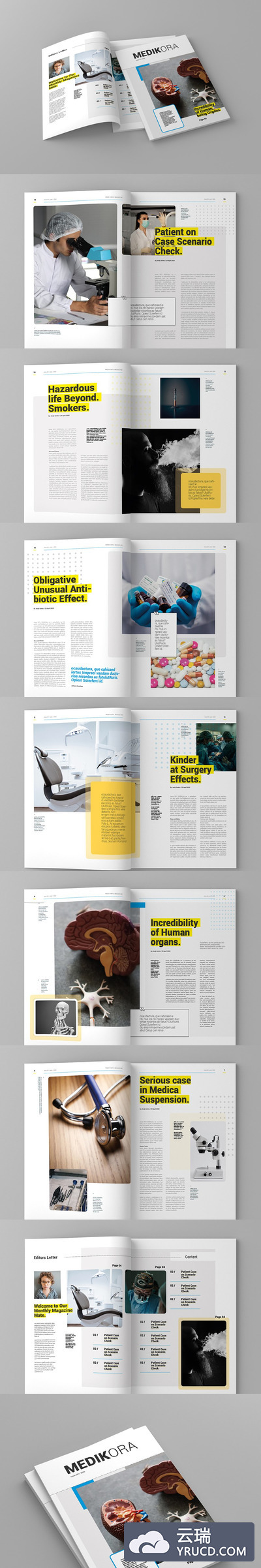 医学主题杂志图册设计模板