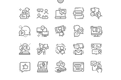 聊天框图标素材 Chat Line Icons