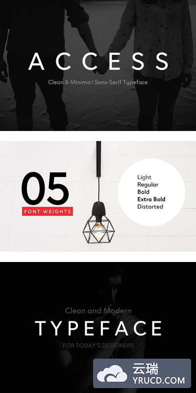 简单时尚的字体 ACCESS - Modern Typeface + Web Fonts