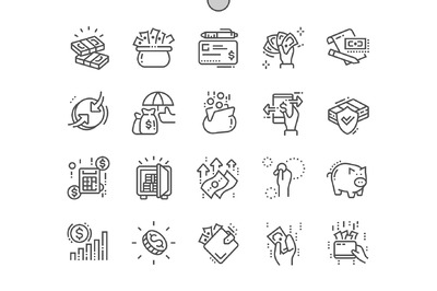金钱图标素材 Money Line Icons