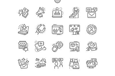 营销图标素材 Marketing Line Icons
