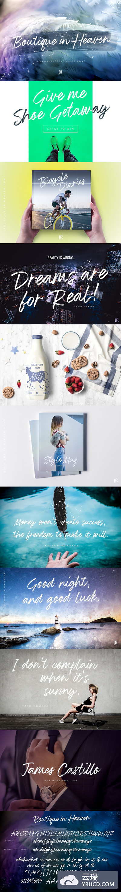 手写个性字体 Boutique in Heaven Font