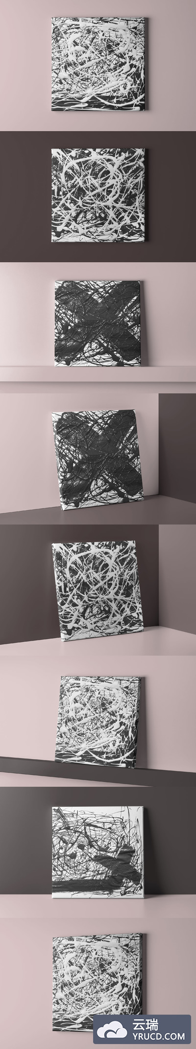 高端场景绘画展示样机[PSD]