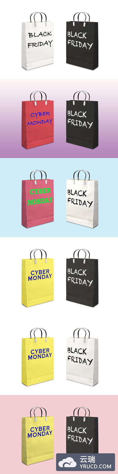 实用的环保纸袋设计展示样机[PSD]