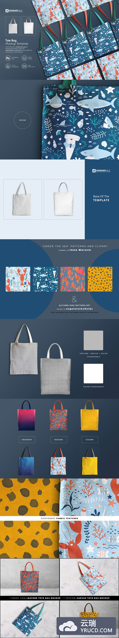 帆布手提袋样机展示模板