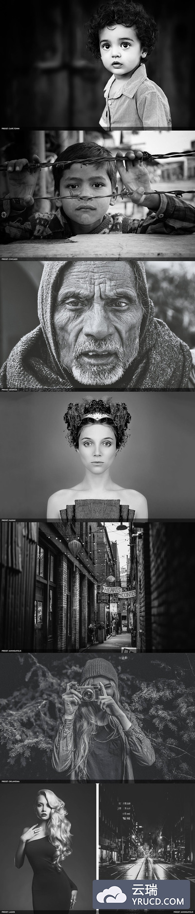 高品质Photoshop黑白滤镜XMP下载