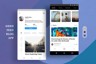 新闻信息流博客网站模板下载[Fig,Sketch,XD]