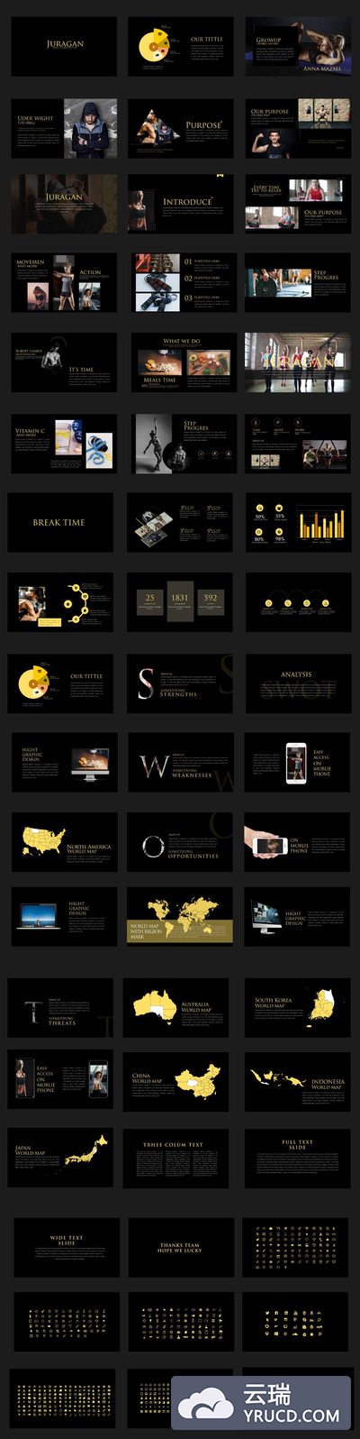 酷炫的广告公司PPT模板下载[PPTX]