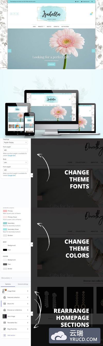 女性购物主题博客皮肤网站模板 Shopify Theme for Females - Isabella
