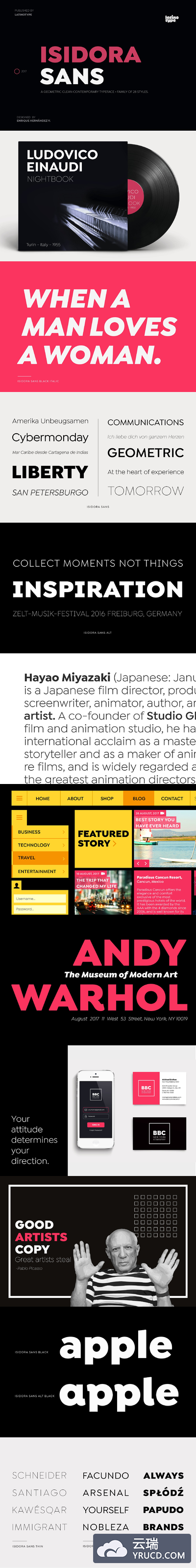 时尚粗体字体 Isidora Sans